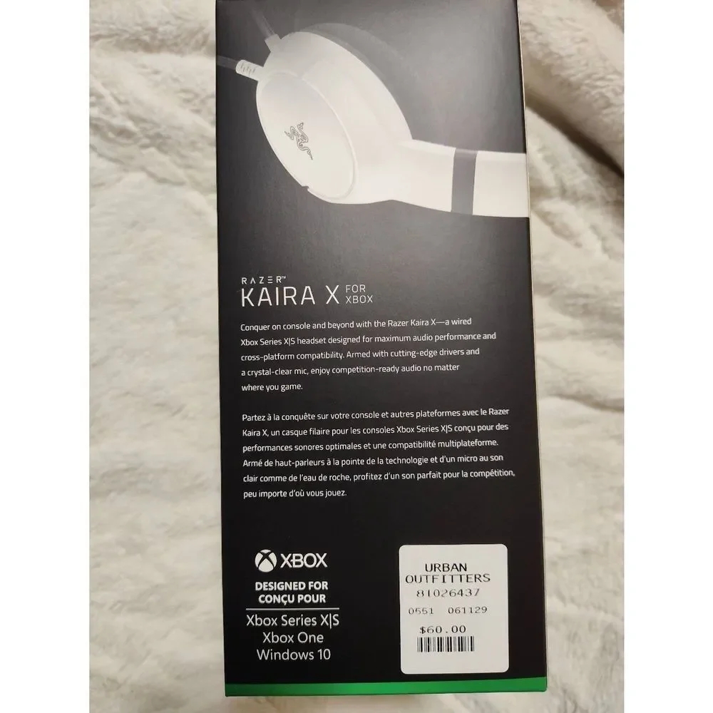 Razer Kaira X for Xbox - Wired Gaming Headset for Xbox Series X|S White‎